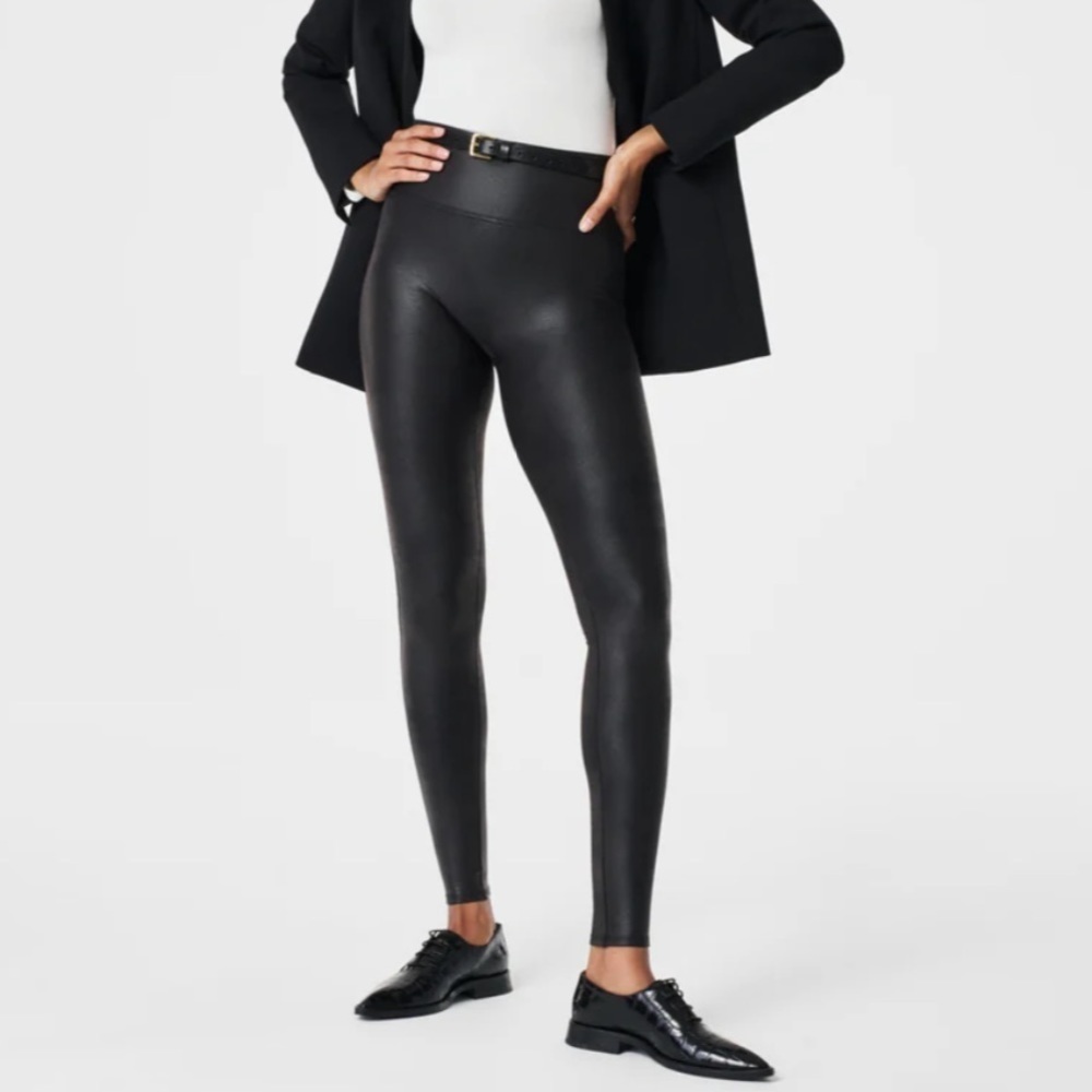 SPANX Faux Leather Shaping Leggings